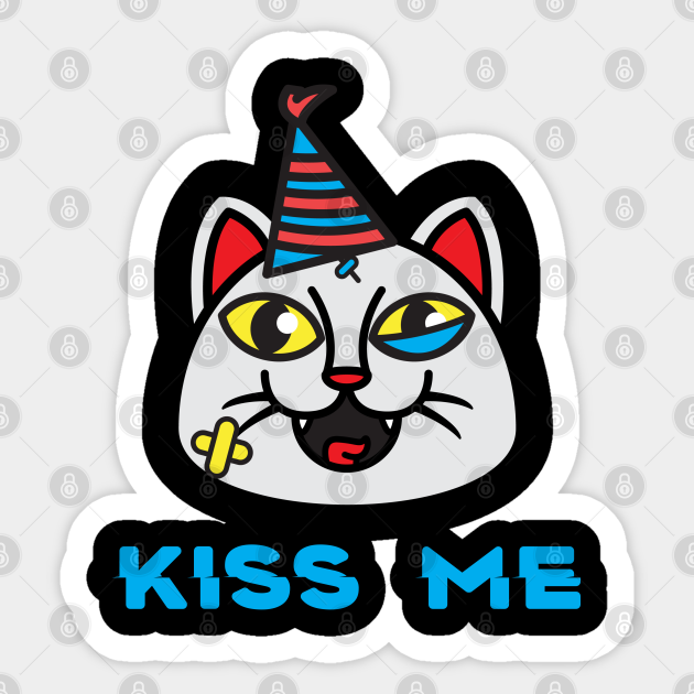 Kiss My cat Kiss My Cat Sticker TeePublic
